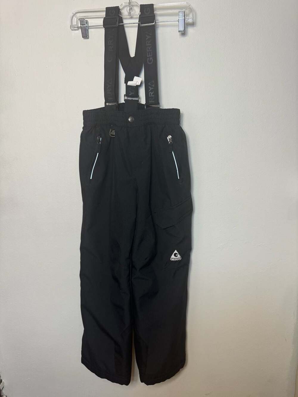 Gerry Youth Performance Snow Pants with Removable Suspenders, Black, Size M 10/1